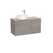 The gap meuble 2t+1p pr vasq à gche 1000 mm city oak/poignées nickel mat - ROCA A851957402 