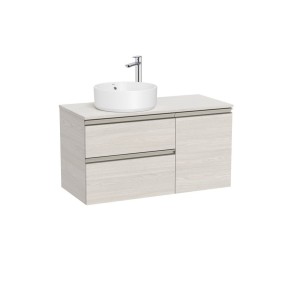 The gap meuble 2t+1p pr vasq à gche 1000 mm frêne nordic/poignées nickel mat - ROCA A851957434 