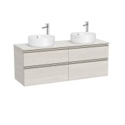 The gap meuble 4 tiroirs pour 2 vasq (meuble+plan) 1400 mm frêne nordic - ROCA A851961434 
