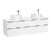 The gap meuble 4 tiroirs pour 2 vasq (meuble+plan) 1600 mm blanc brill - ROCA A851962806 