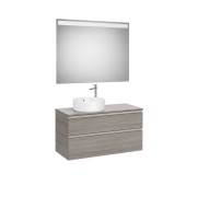 The gap pack 2t pour vasque à gauche 1000mm city oak/poignées nickel mat - ROCA A851971402 