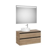 The gap pack 2t pour vasque à gauche 1000mm noyer/poignées noires - ROCA A851971517 