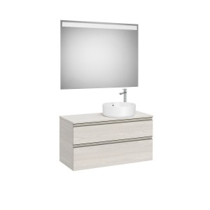 The gap pack 2t pour vasque à droite 1000mm frêne nordic/poignées nickel mat - ROCA A851972434 