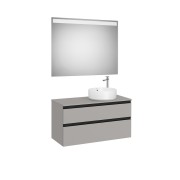 The gap pack 2t pour vasque à droite 1000mm gris moyen mat/poignées noires - ROCA A851972547 