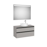 The gap pack 2t pour vasque centrée 1000mm gris moyen mat/poignées noires - ROCA A851973547 