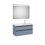 The gap pack 2t lavabo mural droite 1000mm bleu mat/ poignées noires - ROCA A851978548 