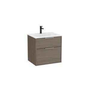 Optica unik 2 tiroirs 600 mm chêne foncé - ROCA A851982537 