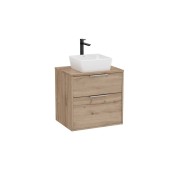 Optica meuble 2 tiroirs pour vasque à poser + plan 600 mm noyer - ROCA A851986517 