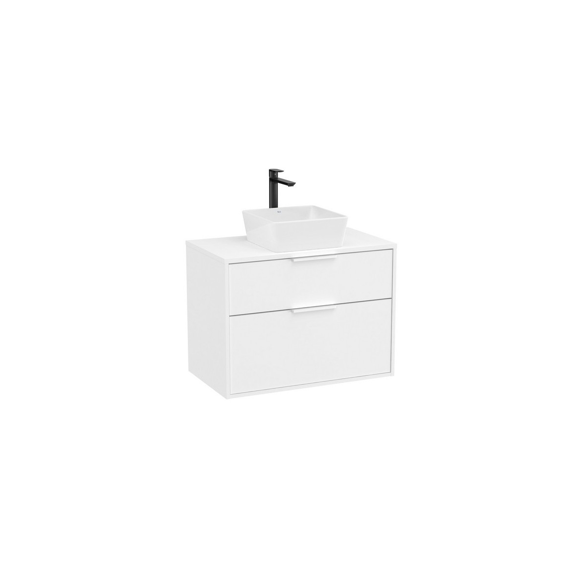 Optica meuble 2 tiroirs pour vasque à poser + plan 800 mm blanc mat - ROCA A851987509 