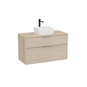 Optica meuble 2 tiroirs pour vasque à poser + plan 1000 mm frêne clair - ROCA A851988541 