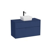 Optica meuble 2 tiroirs pour vasque à poser + plan 1000 mm bleu acier mat - ROCA A851988551 