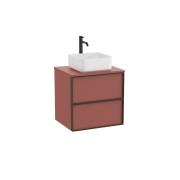 Inspira meuble pour vasque à poser + plan 600x490 mm terracotta mat - ROCA A851993552 