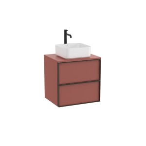 Inspira meuble pour vasque à poser + plan 600x490 mm terracotta mat - ROCA A851993552 