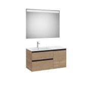 The gap pack 2t+1p 1000 mm asym gche (unik+miroir) noyer/poignées noires - ROCA A851998517 