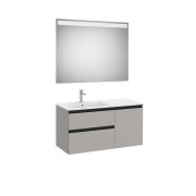 The gap pack 2t+1p 1000 mm asym gche gris moyen mat/poignées noires - ROCA A851998547 