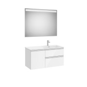 The gap pack 2t+1p 1000 asym droite blanc brill/poignées alu brillantes - ROCA A851999806 