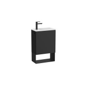 Mini pro unik 1 porte (meuble+lavabo) 450 mm noir mat - ROCA A852008523 