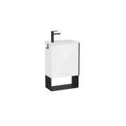 Mini pro unik 1 porte (meuble+lavabo) 450 mm blanc brillant - ROCA A852008806 