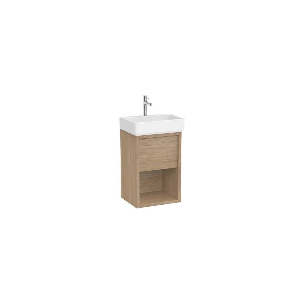 Tura unik compact (meuble 1 tiroir + 1 niche inf + lavabo) 450 mm orme clair - ROCA A852023565 
