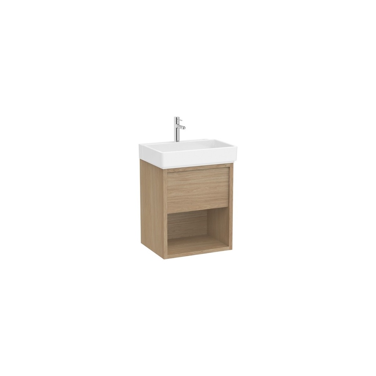 Tura unik (solution meuble 1t + 1 niche inférieure + lavabo) 550 mm orme clair - ROCA A852024565 