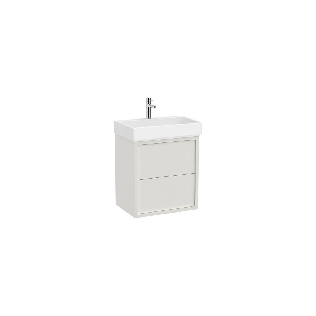 Tura unik (solution meuble 2 tiroirs + lavabo) 600 mm blanc cassé mat - ROCA A852026558 