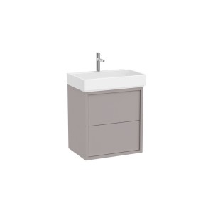 Tura unik (solution meuble 2 tiroirs + lavabo) 600 mm gris clair mat - ROCA A852026559 