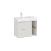 Tura unik 2t 2 niches lat lavabo asymétrique g 800 blc cassé mat - ROCA A852028558 