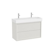 Tura unik (solution meuble 2t + lavabo percé 2 trous) 1000 mm blanc cassé mat - ROCA A852036558 