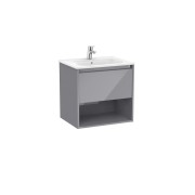 Tenor unik (meuble 1t et 1 niche inférieure + lavabo) 600 mm gris galet brillant - ROCA A852079516 