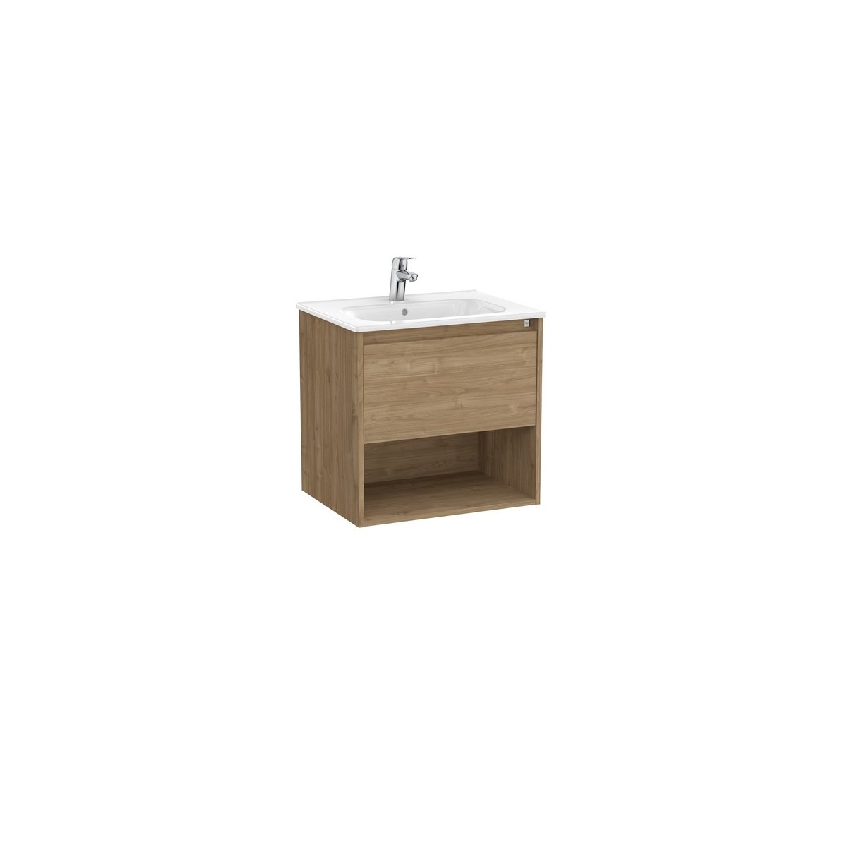 Tenor unik (meuble 1 tiroir et 1 niche inférieure + lavabo) 600 mm noyer - ROCA A852079517 