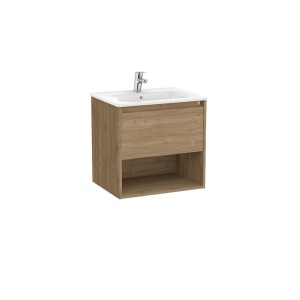 Tenor unik (meuble 1 tiroir et 1 niche inférieure + lavabo) 600 mm noyer - ROCA A852079517 