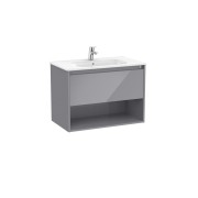 Tenor unik (meuble 1t et 1 niche inférieure + lavabo) 800 mm gris galet brillant - ROCA A852080516 