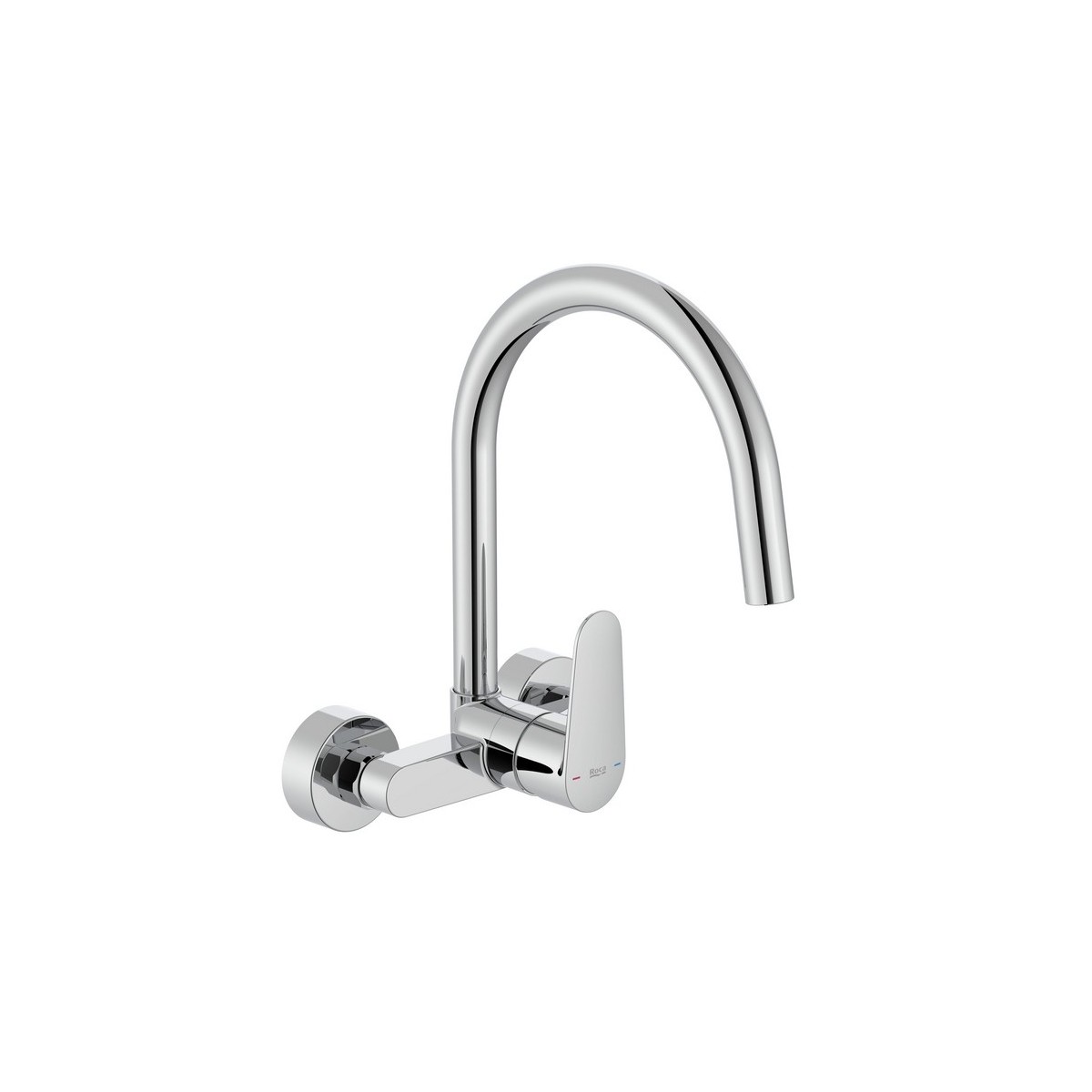 Victoria plus mitigeur évier mural à bec tube mobile haut chromé - ROCA A5A764FC00 