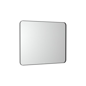 Luna miroir rectangulaire avec cadre noir et éclairage d’ambiance led 1000 x 800 - ROCA A812423000 