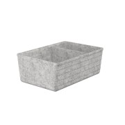 Tura grand panier en feutre recyclé avec couvercle en liège 480x335 mm - ROCA A818024N10 