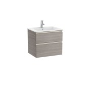 The gap unik meuble 2 tiroirs + lavabo slim 2 trou 600mm city oak - ROCA A851476402 