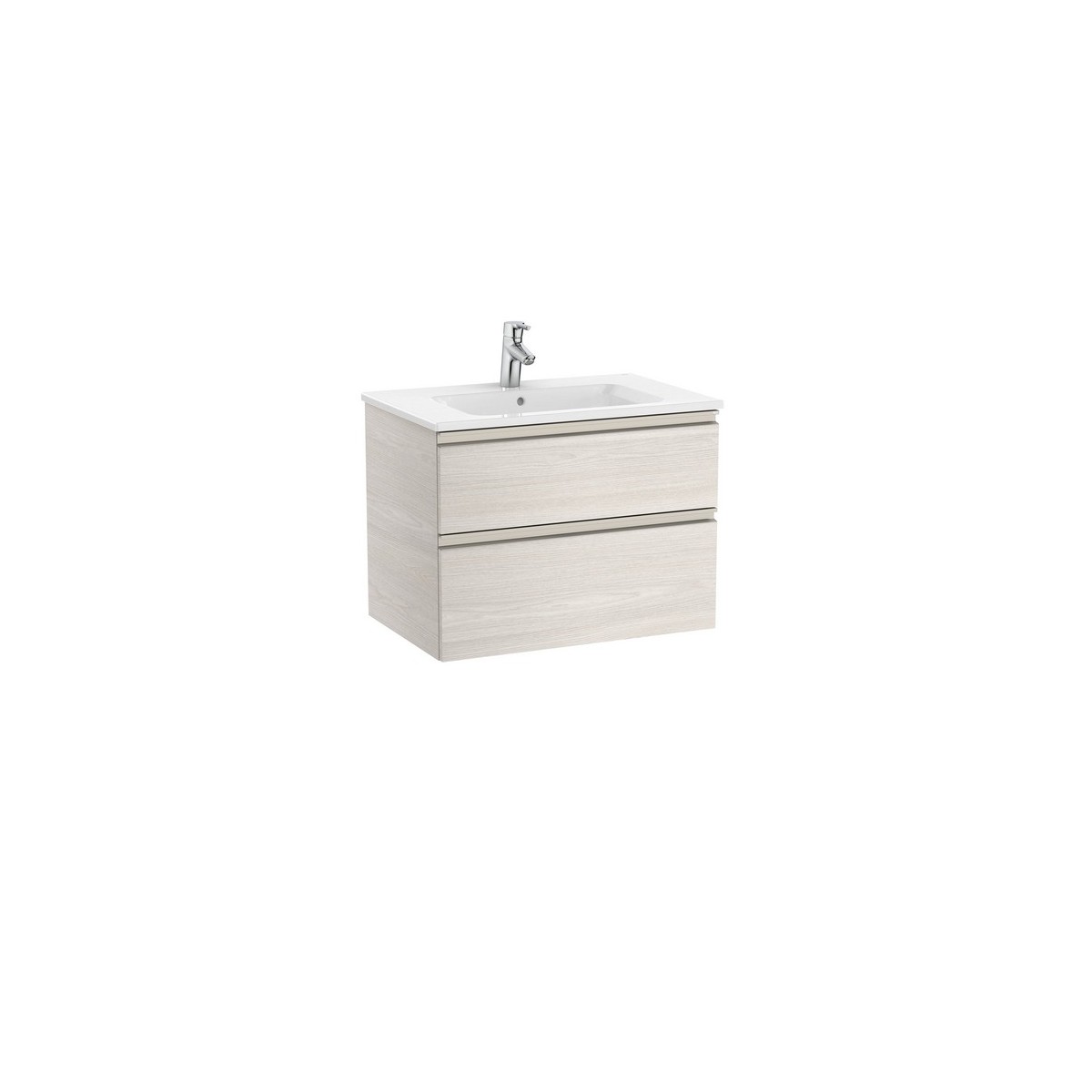 The gap unik meuble 2 tiroirs + lavabo slim 2 trou 700mm frêne nordic - ROCA A851477434 