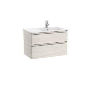 The gap unik meuble 2 tiroirs + lavabo droite 2 trou 800mm frêne nordic - ROCA A851480434 