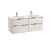 The gap unik meuble 4 tiroirs + lavabo slim double 2 trou 1200mm frêne nordic - ROCA A851483434 