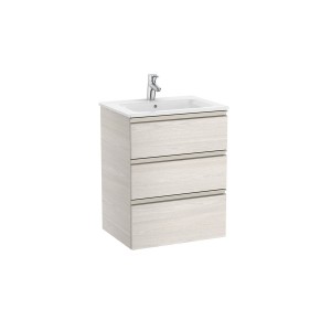 The gap unik meuble 3 tiroirs + lavabo slim 600mm frêne nordic - ROCA A851484434 