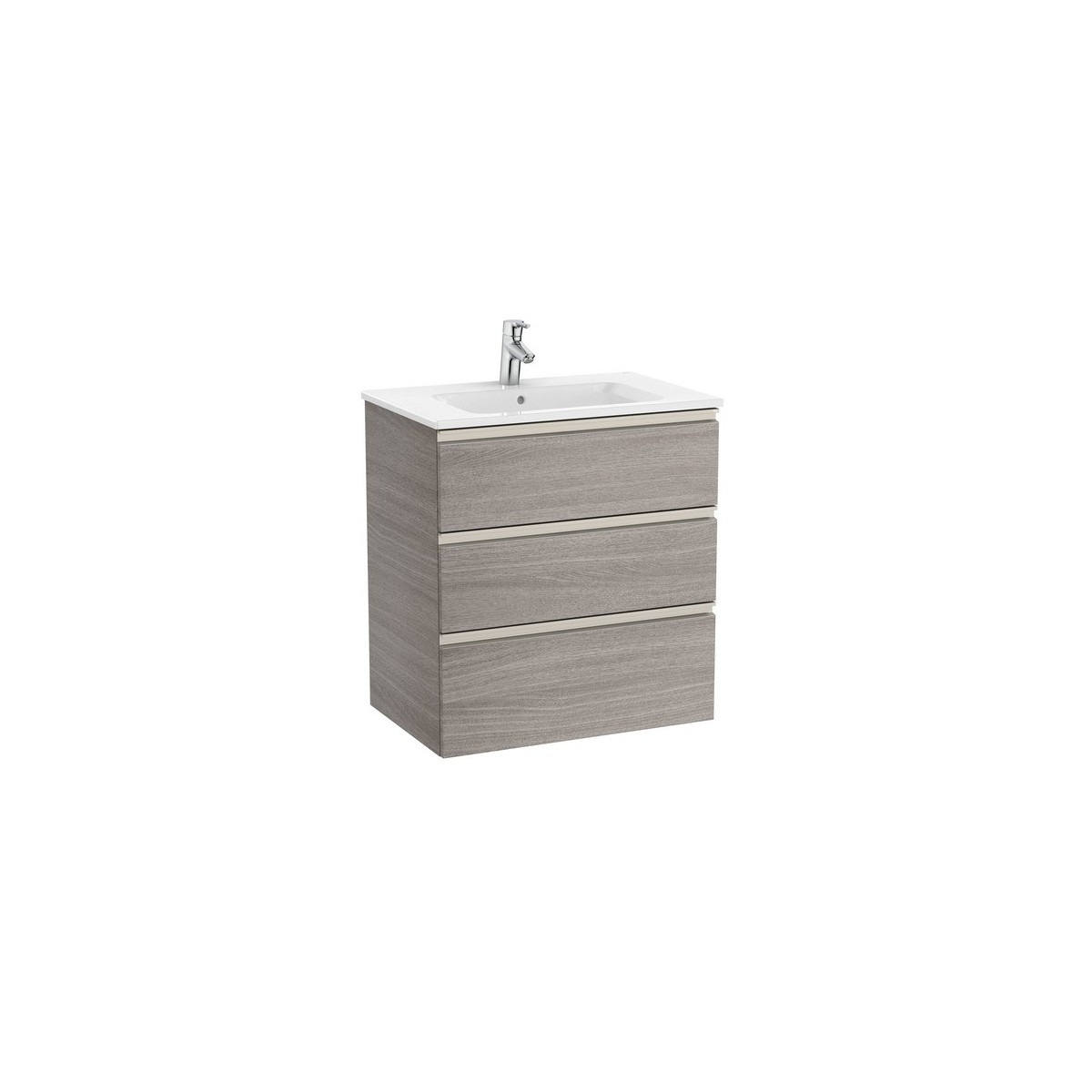 The gap unik meuble 3 tiroirs + lavabo slim 700mm city oak - ROCA A851485402 