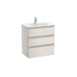 The gap unik meuble 3 tiroirs + lavabo slim 700mm frêne nordic - ROCA A851485434 