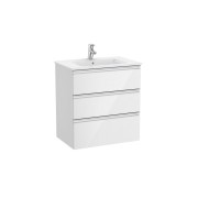 The gap unik meuble 3 tiroirs + lavabo slim 700mm blanc brillant - ROCA A851485806 