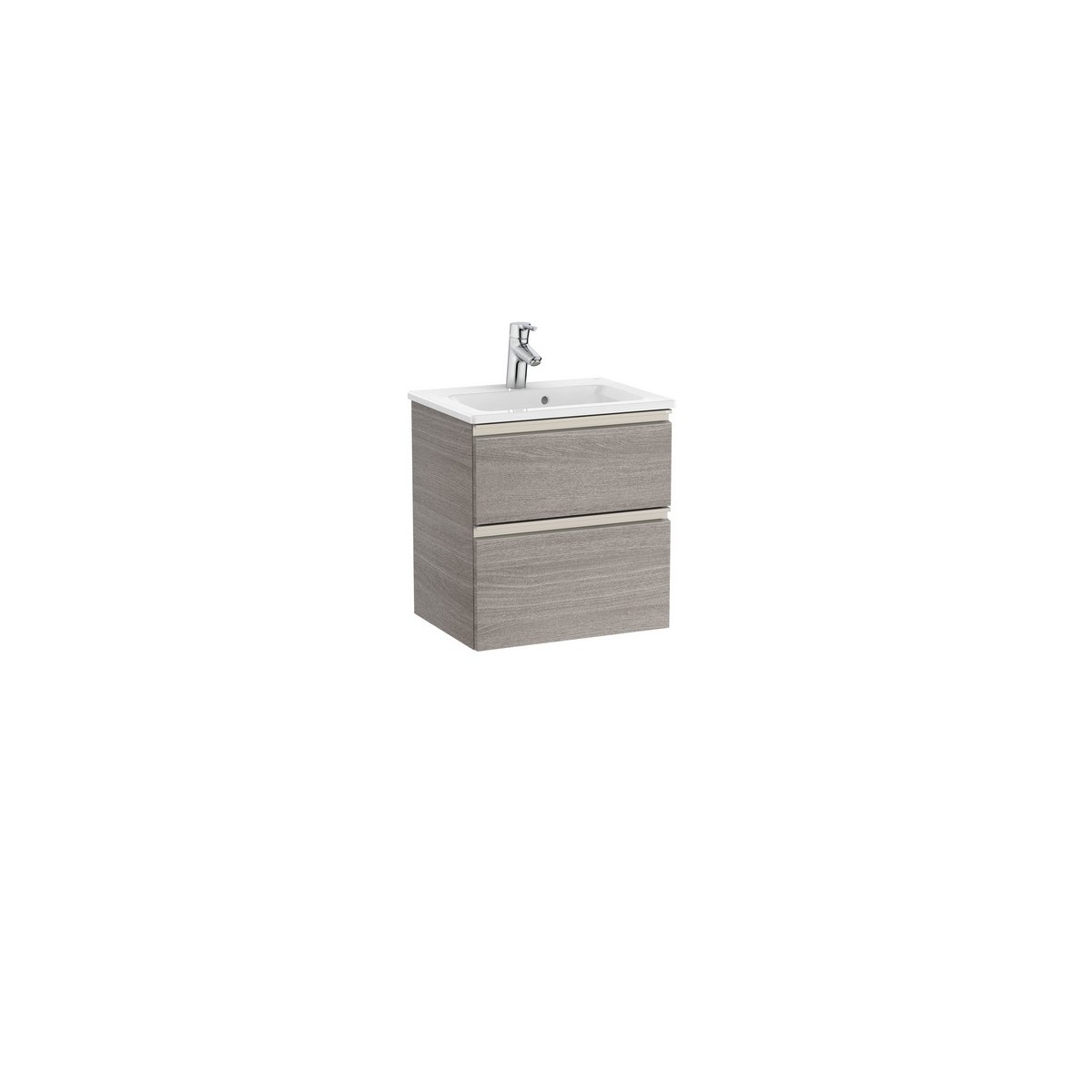 The gap unik meuble 2 tiroirs + lavabo slim 500mm city oak - ROCA A851494402 
