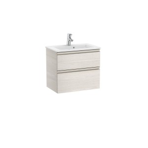 The gap unik meuble 2 tiroirs + lavabo slim 600mm frêne nordic - ROCA A851495434 