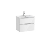 The gap unik meuble 2 tiroirs + lavabo slim 600mm blanc brillant - ROCA A851495806 