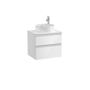 The gap meuble 2 tiroirs pour vasque à poser 600mm blanc brillant - ROCA A851500806 