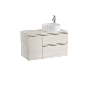 The gap meuble 2 tiroirs ,1 porte pour vasque à poser droite 900mm frêne nordic - ROCA A851502434 