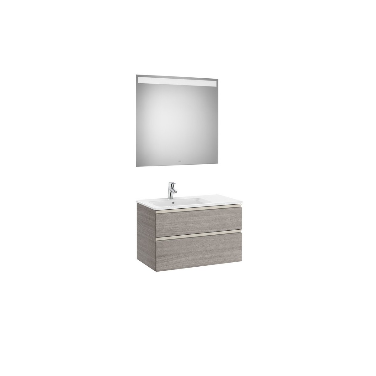 The gap pack 2t lav gche 800mm (unik+miroir) city oak - ROCA A851512402 