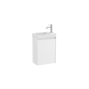 Ona unik meuble compact 1 porte + lave-mains en finecramic 450mm blanc mat - ROCA A851678509 
